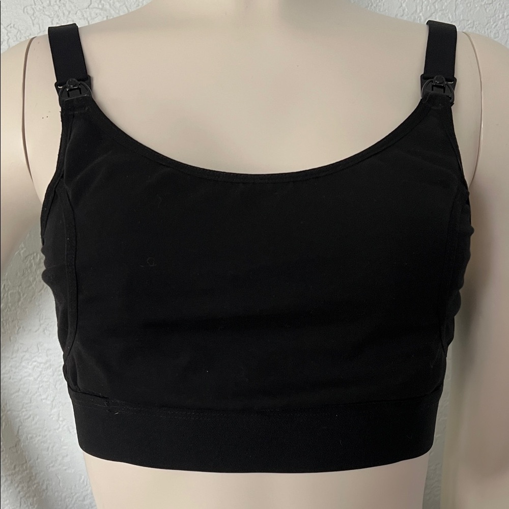 Black Nursing Bra Size Medium 
Adjustable Maternity Stretchy
All Day Comfort